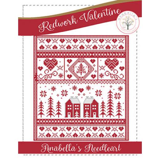 Stickvorlage Anabellas - Redwork Valentine