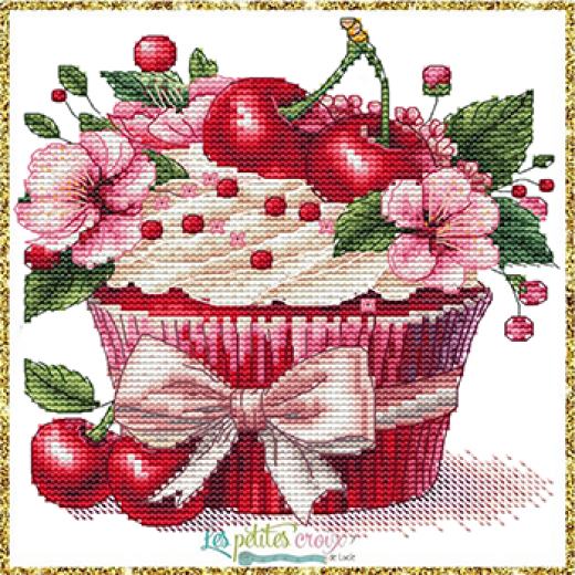 Cherish Cupcake - Les Petites Croix De Lucie (Stickvorlage)