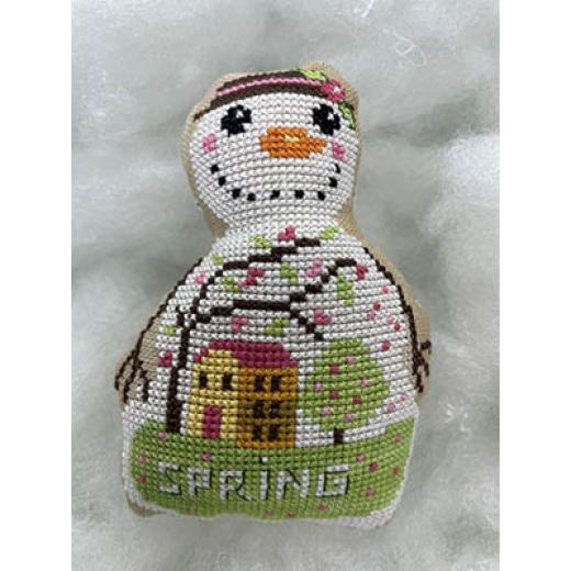 Stickvorlage Romys Creations - Snowman Spring