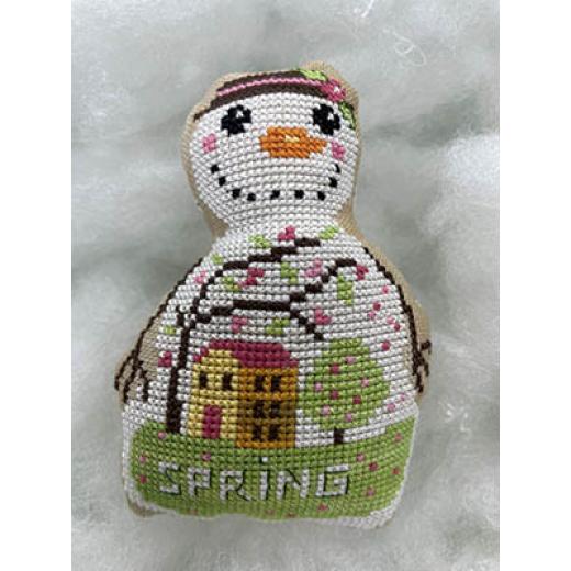 Stickvorlage Romys Creations - Snowman Spring