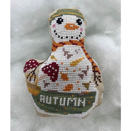 Stickvorlage Romys Creations - Snowman Autumn