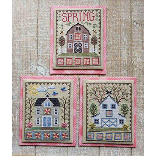 Stickvorlage Waxing Moon Designs - Spring Barn Trio