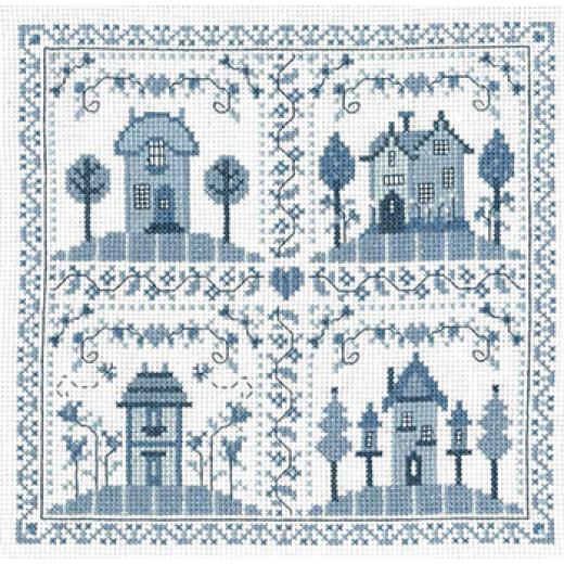 Country Blue Village - Imaginating (Stickvorlage)