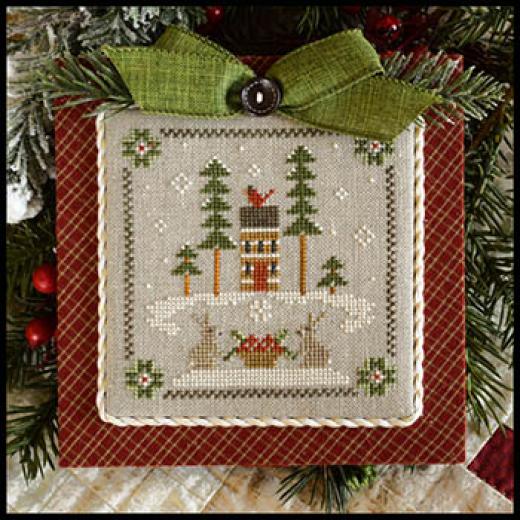 Stickvorlage Little House Needleworks - Log Cabin Christmas - Log Cabin Bunnies