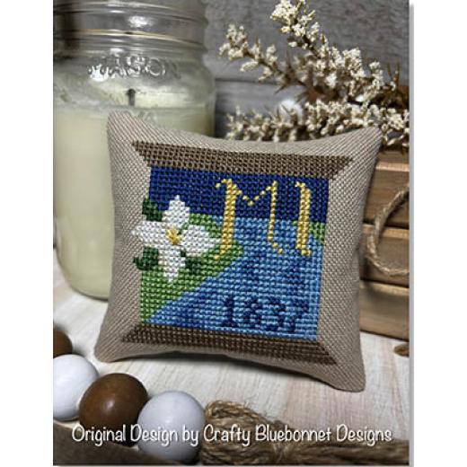 Stickvorlage Crafty Bluebonnet Designs - Michigan State Spool