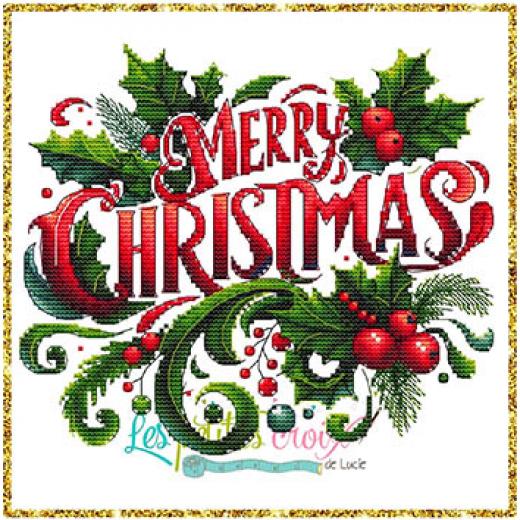 Merry Christmas 2024 - Les Petites Croix De Lucie (Stickvorlage)
