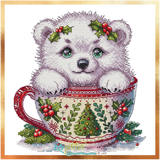 Bear Animal Cup - Les Petites Croix De Lucie (Stickvorlage)