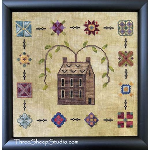 Stickvorlage Three Sheep Studio - Wrapped In A Quilt - Under The Willow