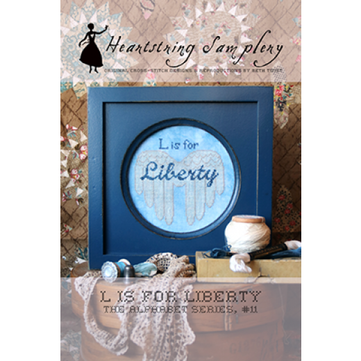 Stickvorlage Heartstring Samplery - L Is For Liberty