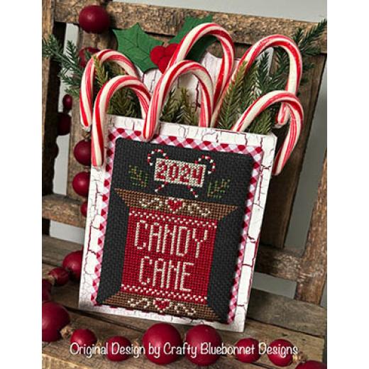 Stickvorlage Crafty Bluebonnet Designs - Candy Cane Spool