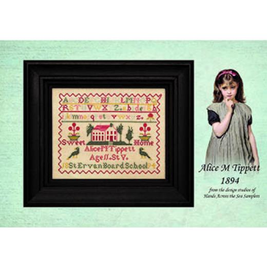 Stickvorlage Hands Across The Sea Samplers - Alice M Tippett 1894