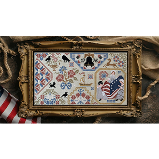 Betsy Ross Quaker - Twin Peak Primitives (Stickvorlage)