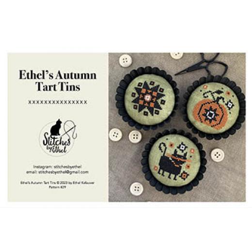Ethels Autumn Tart Tins - Stitches By Ethel (Stickvorlage)