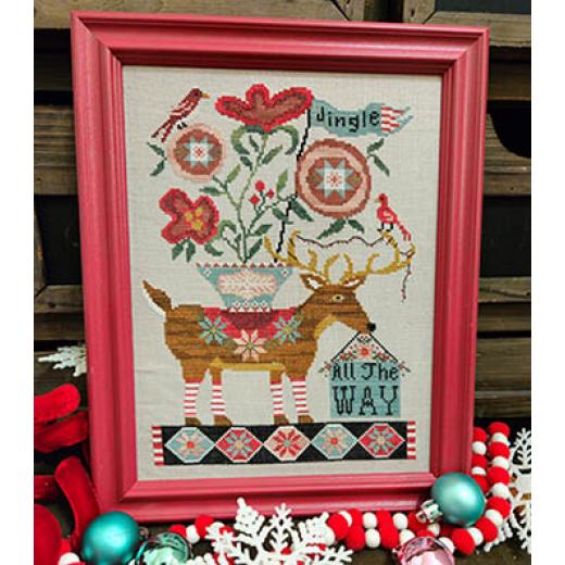 Stickvorlage Quaint Rose Needle Arts - Jingle All The Way Deer