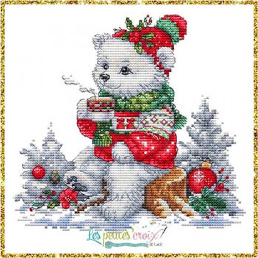 Christmas Bear 2024 - Les Petites Croix De Lucie (Stickvorlage)