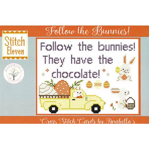 Anabellas - Follow The Bunnies - Cross Stitch Cards 11 (Stickvorlage)