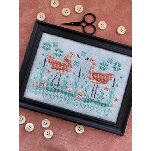 Stitches By Ethel - Seaside Flamingos