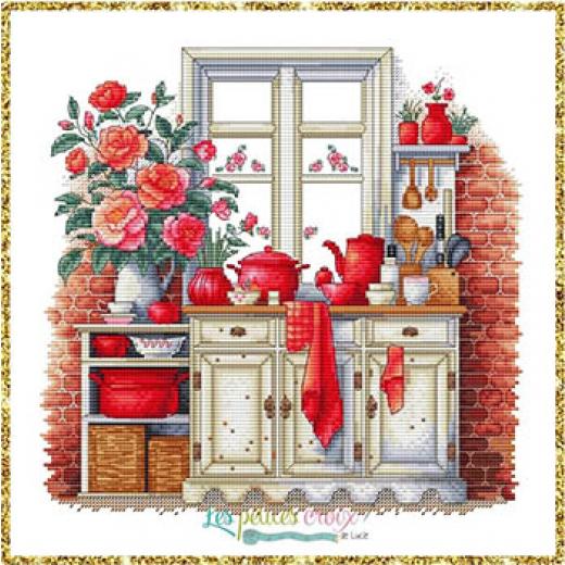 Les Petites Croix De Lucie - Kitchen Roses (Stickvorlage)