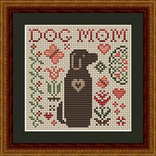 Dog Mam - Happiness Is Heartmade (Stickvorlage)