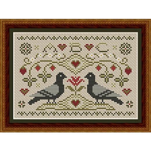 Pigeons And Strawberries - Happiness Is Heartmade (Stickvorlage) #1