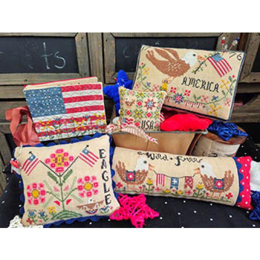 Wildflowers & Freedom - Quaint Rose Needle Arts (Stickvorlage)