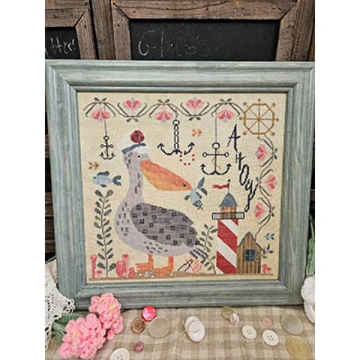 Captain Patchy Pelican - Quaint Rose Needle Arts (Stickvorlage)