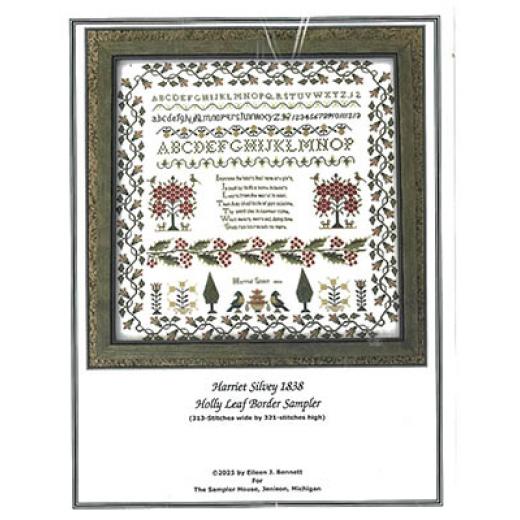 Harriet Silvey 1838 Holly Border Sampler - The Sampler House (Stickvorlage)