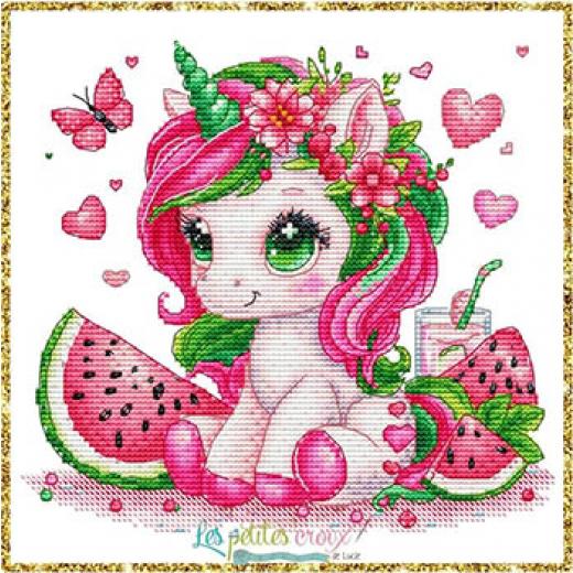 Watermelon Unicorn - Les Petites Croix De Lucie (Stickvorlage)