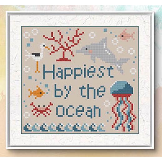 Happiest By The Ocean - Romys Creations (Stickvorlage)