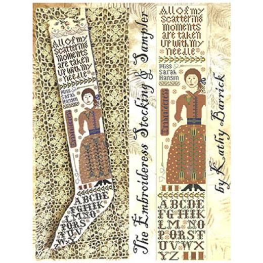 Embroideress Stocking & Sampler - Kathy Barrick (Stickvorlage)