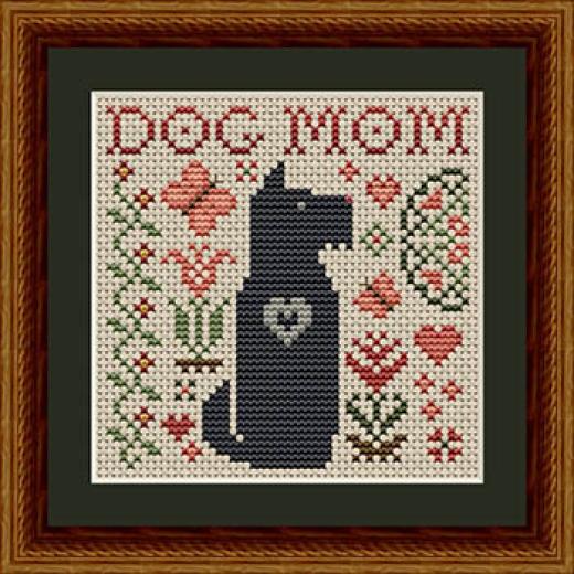 Dog Mam - Happiness Is Heartmade (Stickvorlage)