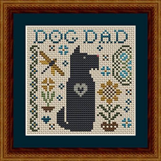 Dog Dad - Happiness Is Heartmade (Stickvorlage)