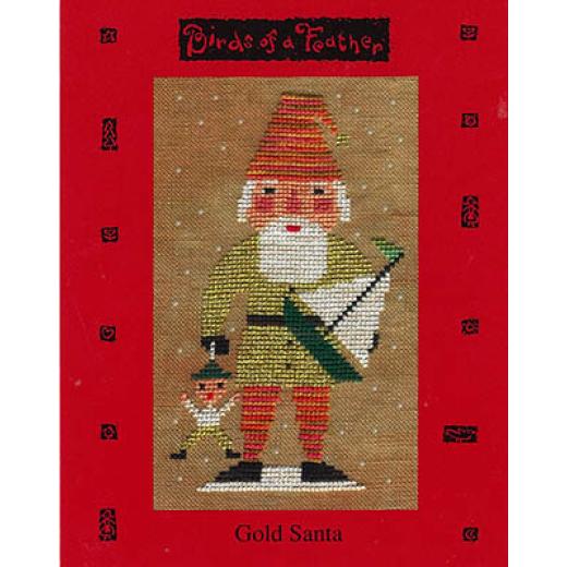 Gold Santa - Birds Of A Feather (Stickvorlage)