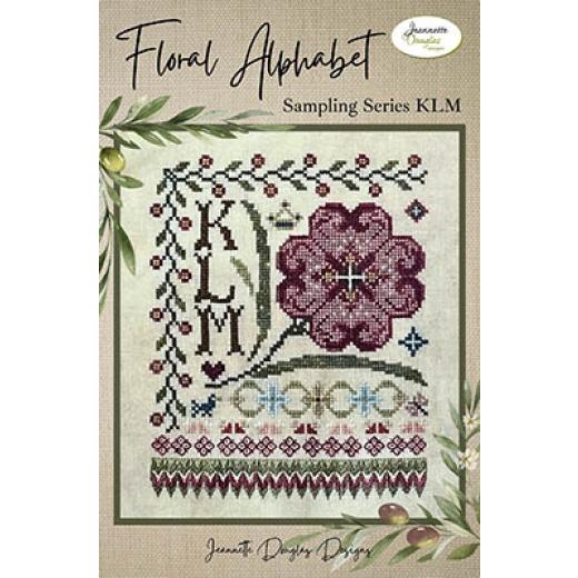 Floral Alphabet Sampling Series - KLM - Jeannette Douglas Designs (Stickvorlage)