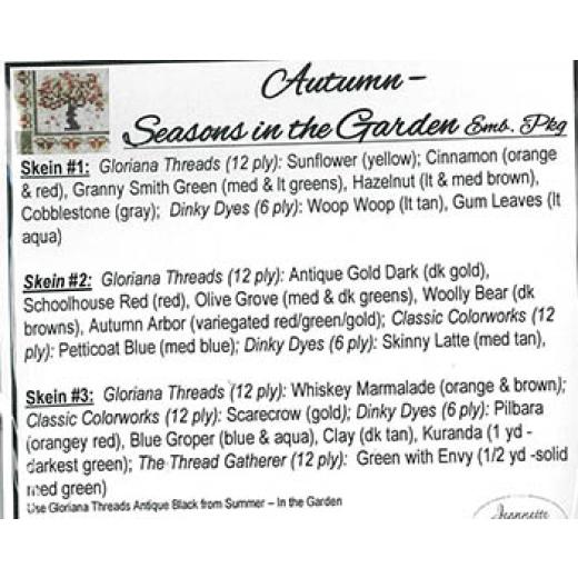 Seasons In The Garden - Autumn - Jeannette Douglas Designs (Embellishment Pack)