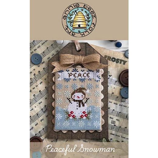 Peaceful Snowman - Annie Beez Folk Art (Stickvorlage)