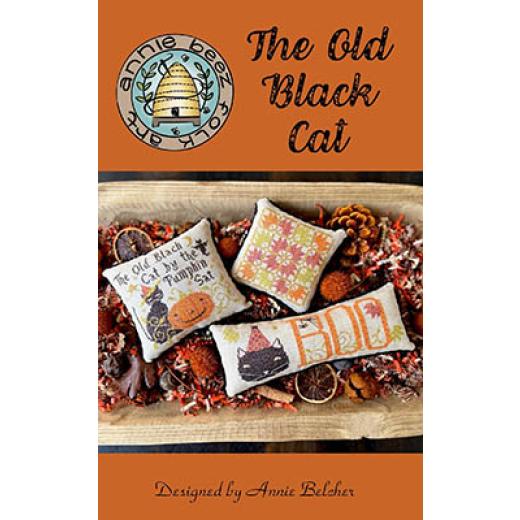Old Black Cat - Annie Beez Folk Art (Stickvorlage)