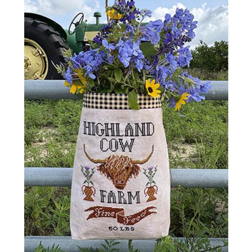 Highland Cow Feed Sack - Carriage House Samplings (Stickvorlage)
