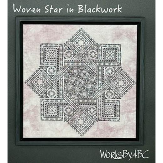 Woven Star in Blackwork - Works by ABC (Stickvorlage)