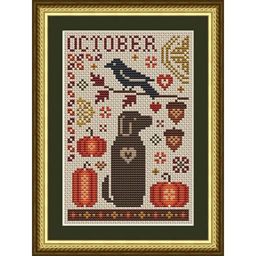 October Dog - Happiness Is Heartmade (Stickvorlage)