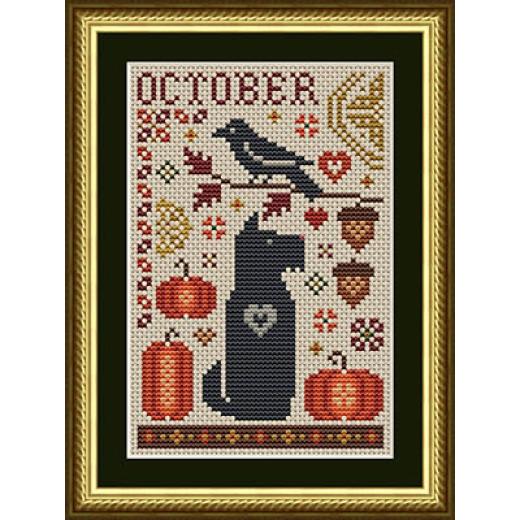 Scottie October Dog - Happiness Is Heartmade (Stickvorlage)