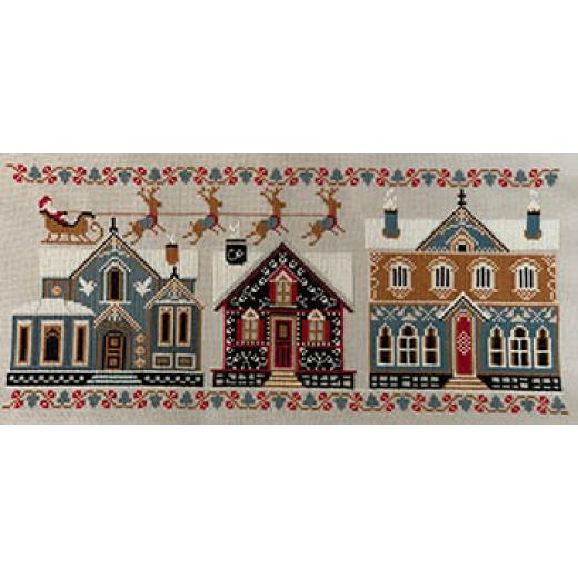 Ornamented Christmas Houses - Twin Peak Primitives (Stickvorlage)