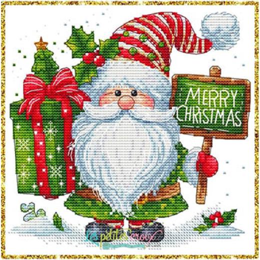 Merry Christmas - Les Petites Croix De Lucie (Stickvorlage)