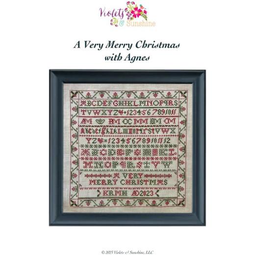 Very Merry Christmas With Agnes - Violets & Sunshine, LLC (Stickvorlage)