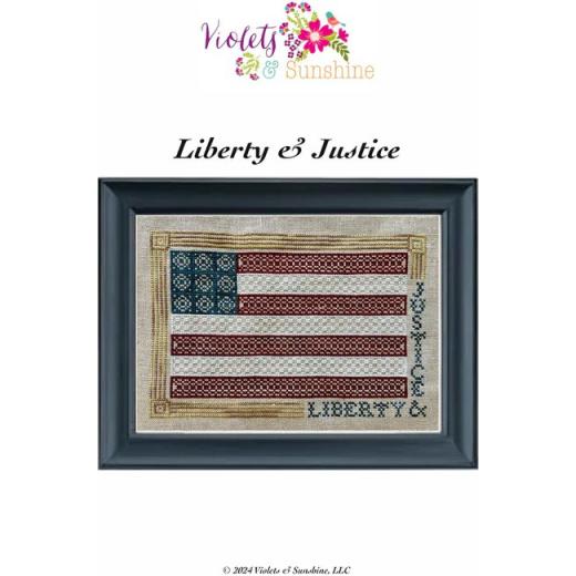 Liberty & Justice - Violets & Sunshine, LLC (Stickvorlage)