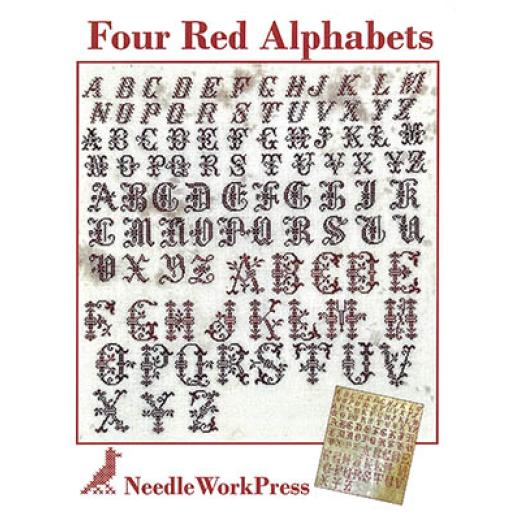 Four Red Alphabets - Needle WorkPress (Stickvorlage)