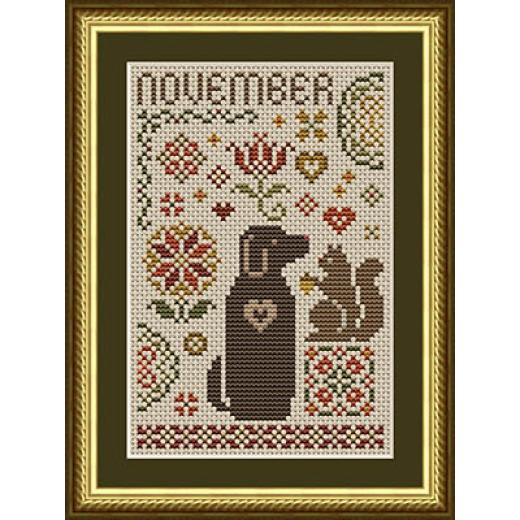 November Dog - Happiness Is Heartmade (Stickvorlage)