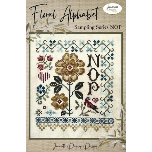 Floral Alphabet Sampling Series - NOP - Jeannette Douglas Designs (Stickvorlage)