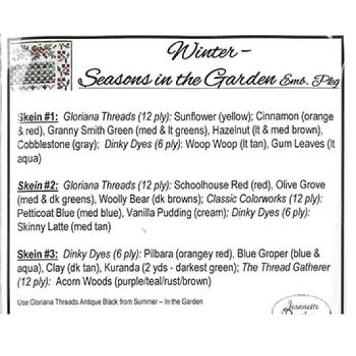 Seasons In The Garden - Winter - Jeannette Douglas Designs (Embellishment Pack)