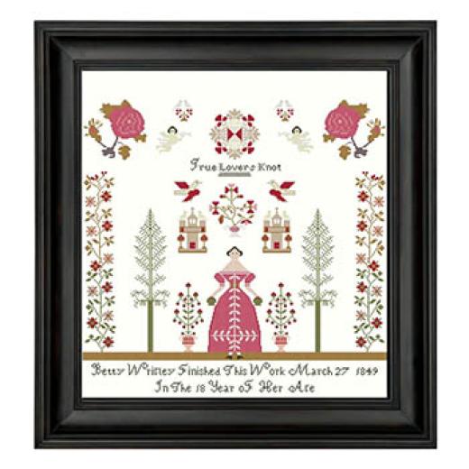 True Lovers Knot - Betty Wrigley Sampler 1849 - The Wishing Thorn (Stickvorlage)